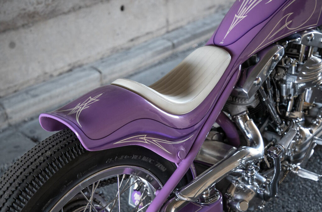Chi tiết phuộc sau kiểu plunger trên xe độ Harley PanShovel