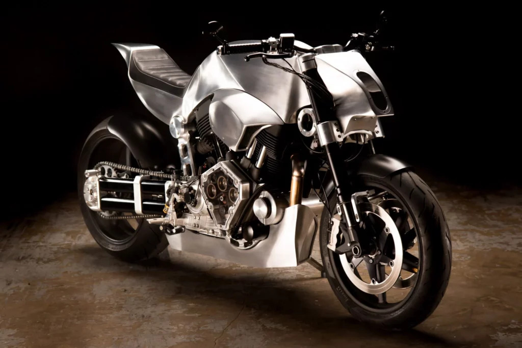 Confederate X132 Hellcat phiên bản độ lại hoàn toàn bởi Revival Cycles với thân xe hợp kim và kiểu dáng cơ bắp