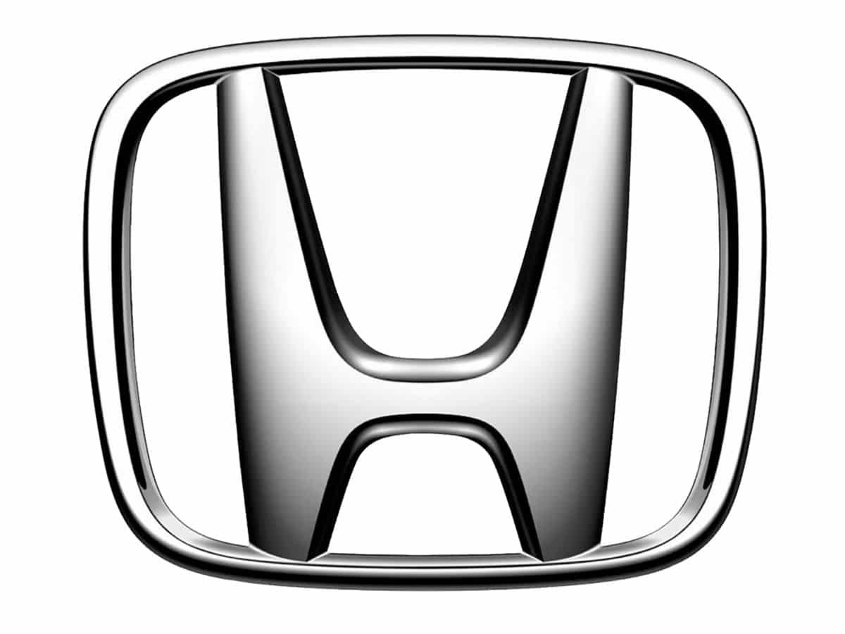 Logo Honda đơn sắc với chữ H trong khung cổ điển
