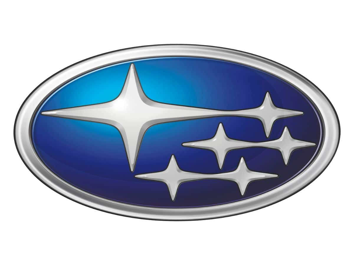 Logo Subaru 6 ngôi sao trên nền xanh thẫm