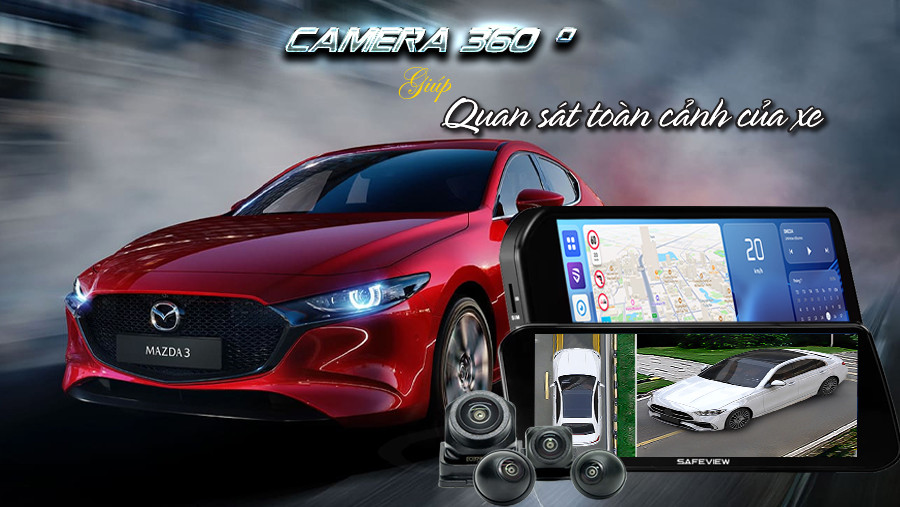 Màn hình Android tích hợp camera 360 an toàn toàn diện
