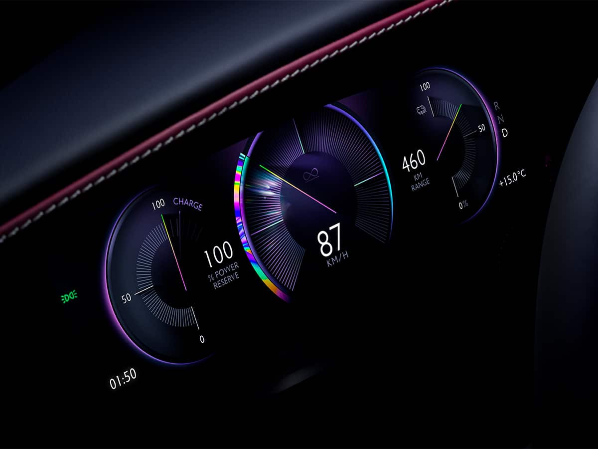Màn hình hiển thị kỹ thuật số Rolls-Royce Black Badge Spectre