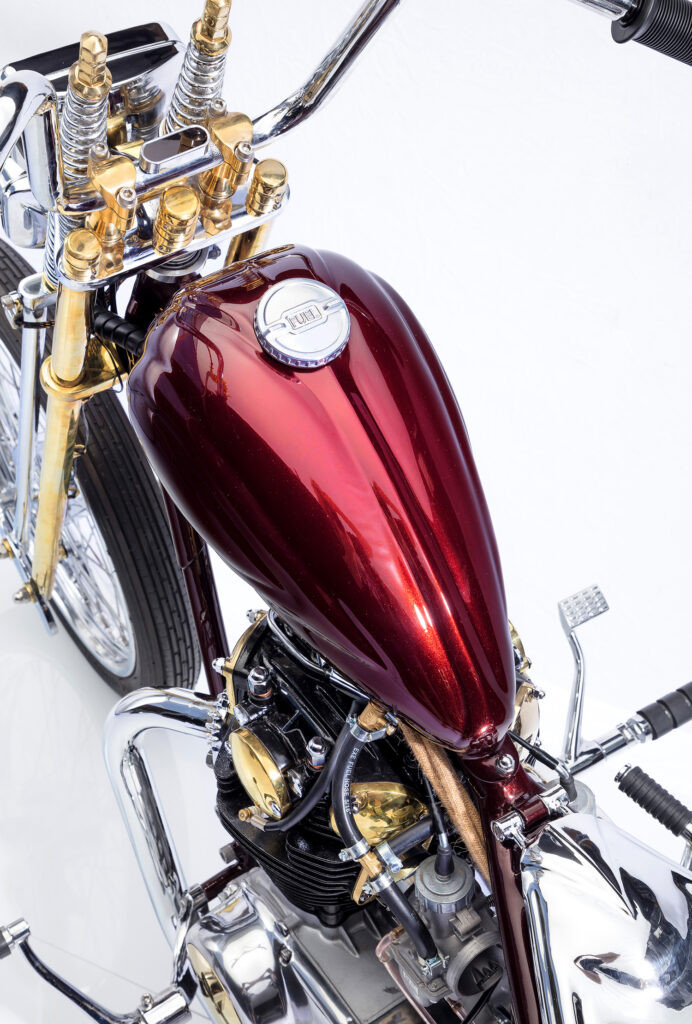 Sissy bar có đường cong tinh tế gắn kết khéo léo với dè sau và khung