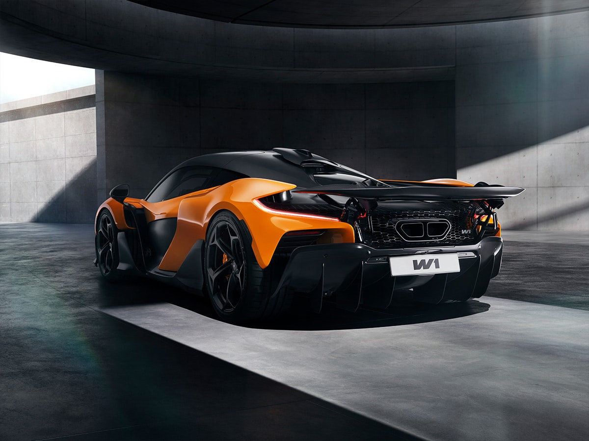 Thiết kế khí động học và đuôi xe McLaren W1
