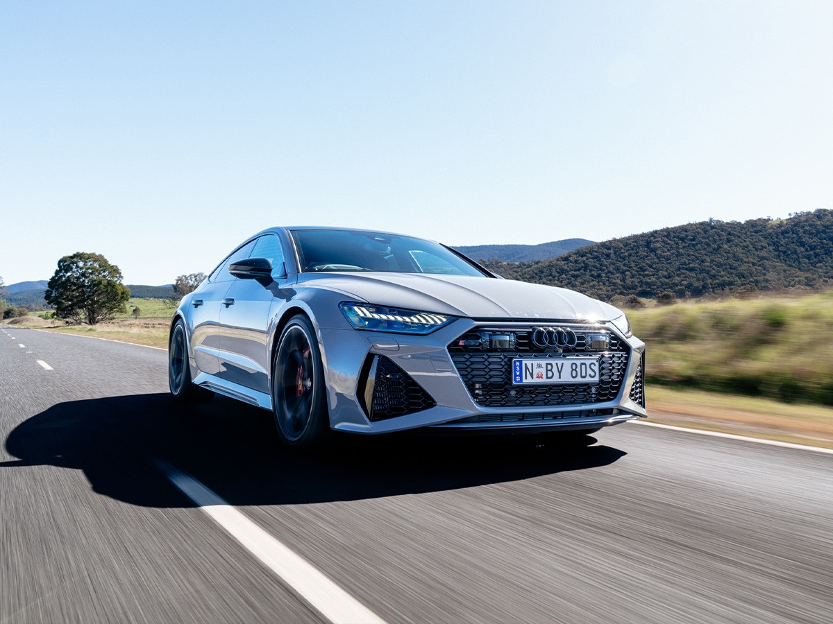 2024 audi rs 7 performance driving on road