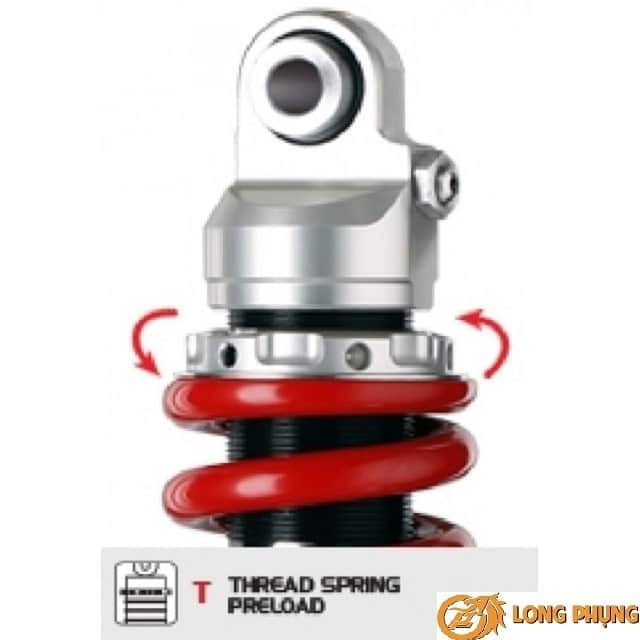 Cách chỉnh độ nén lò xo của phụ trợ sau YSS (Preload)