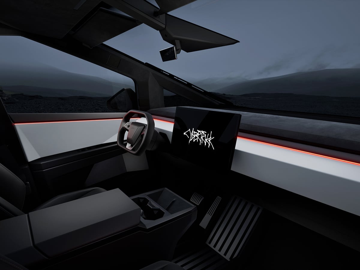 Hình ảnh nội thất Tesla Cybertruck