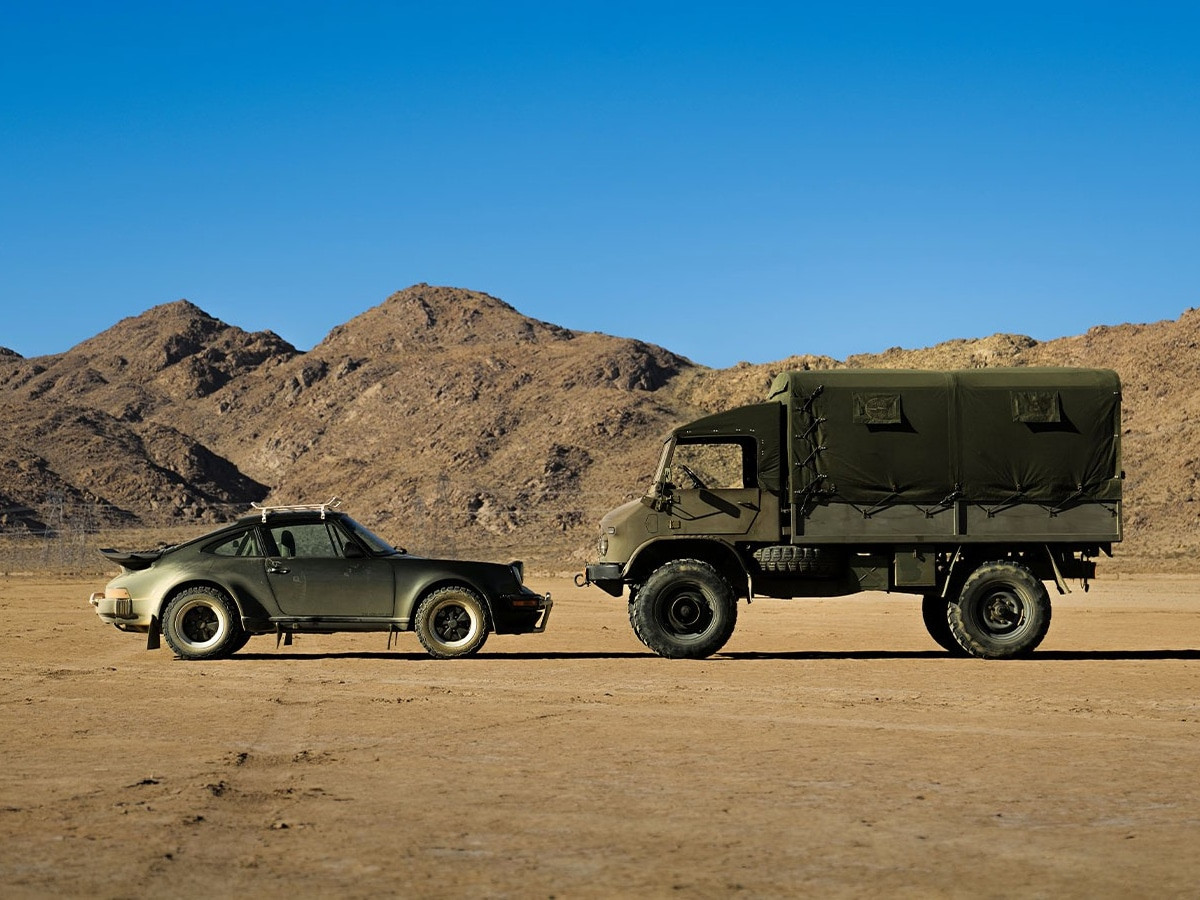 Porsche Safari 911 và Unimog với nội thất Stone Island