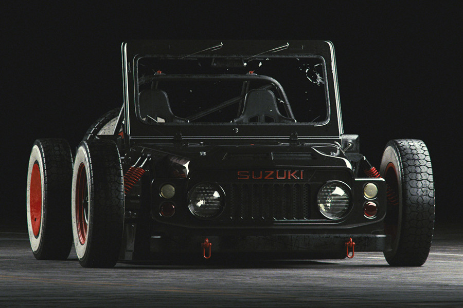 Suzuki Jimny Rat Rod 1977 phía trước
