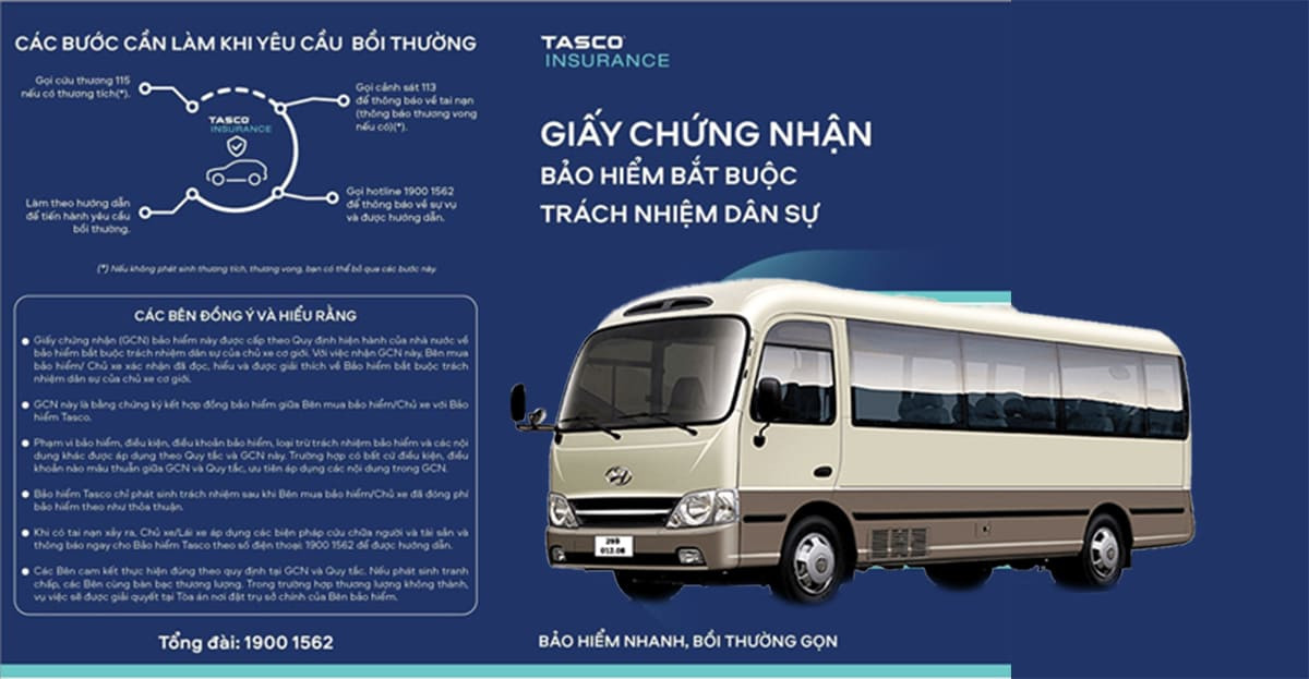 Alt: Hình ảnh minh họa một chiếc xe ô tô 16 chỗ đang di chuyển trên đường. Bảo hiểm xe ô tô giúp bảo vệ bạn trước các rủi ro tài chính khi tham gia giao thông.
