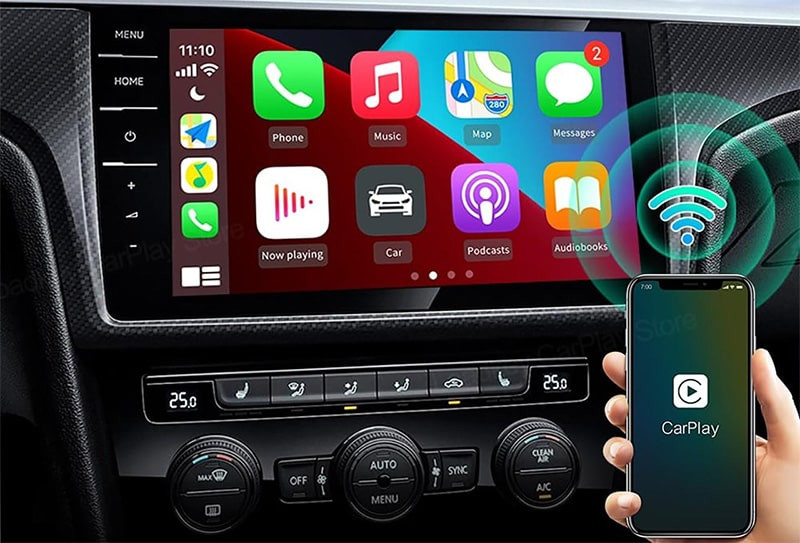 Apple Carplay là ứng dụng kết nối điện thoại với màn hình ô tô