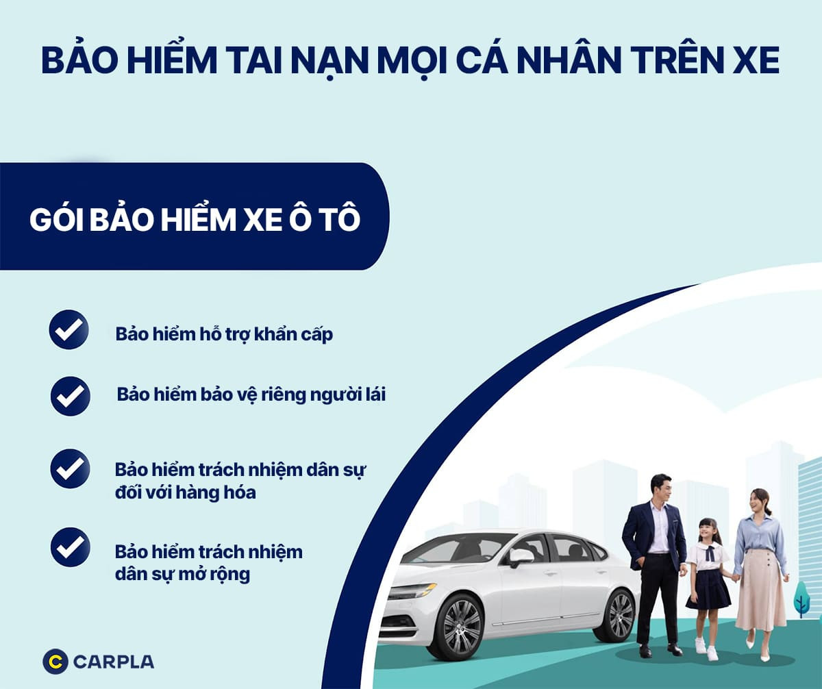 Bảo hiểm tai nạn mỗi cá nhân trên xe