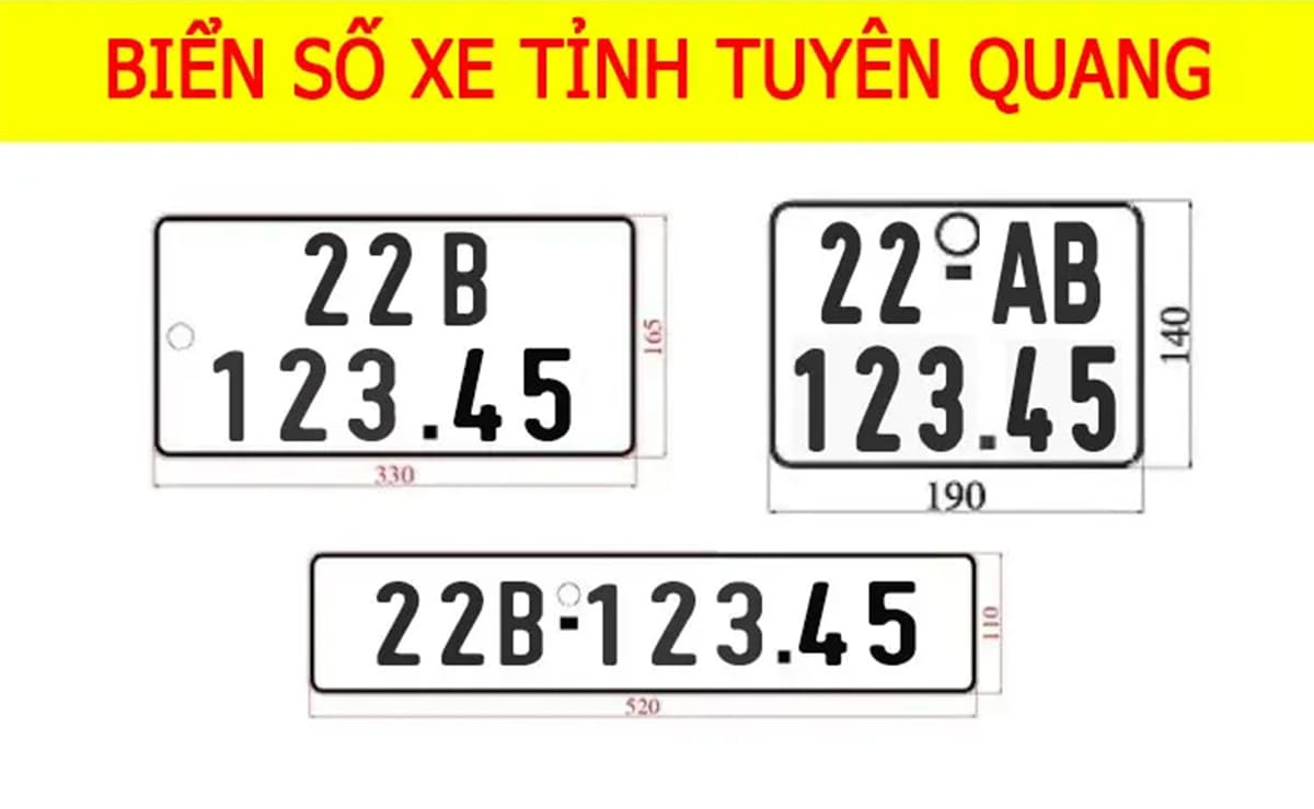 Biển số xe 22 thuộc Tuyên Quang