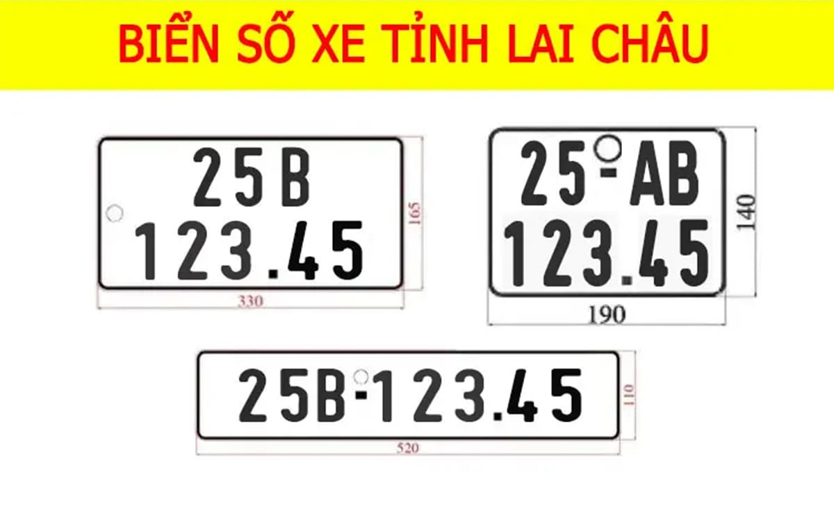 Biển số xe 25 Lai Châu