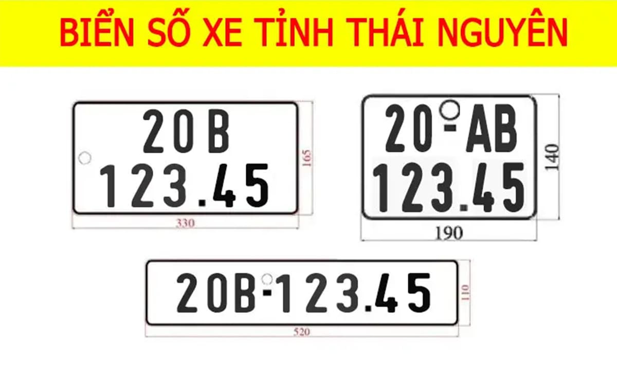 Biển số xe máy 20 Thái Nguyên