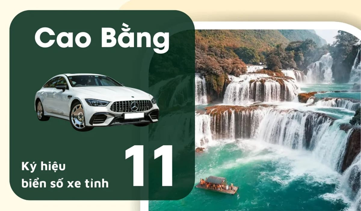 Các ký hiệu biển số xe ở các thành phố, huyện thuộc Tỉnh Cao Bằng