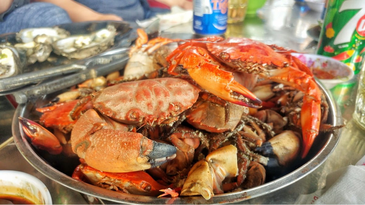 Các món hải sản tươi sống ở Cần Giờ