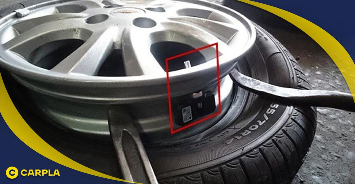 Cảm biến áp suất lốp van trong được lắp đặt bên trong lốp xe