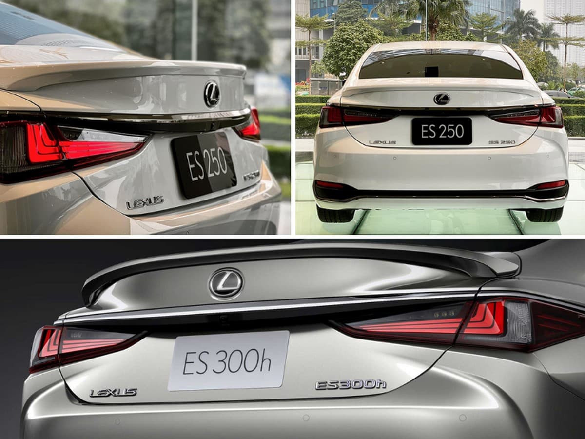 Đuôi xe các phiên bản xe Lexus ES
