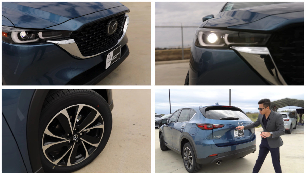 Đuôi xe Mazda CX-5 2022 với cụm đèn hậu LED