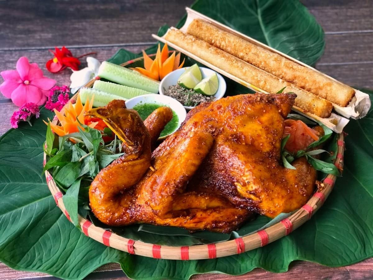 Gà đồi nướng