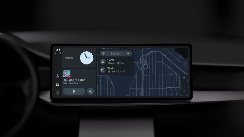 Giao diện Android Auto trên màn hình ô tô