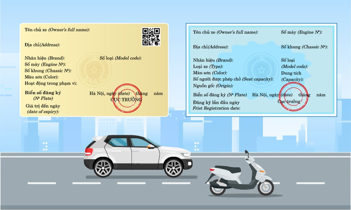 Hình ảnh mức phạt khi không đăng ký biển số