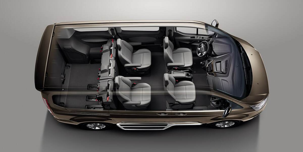 Khoang nội thất và hành lý xe Ford Tourneo