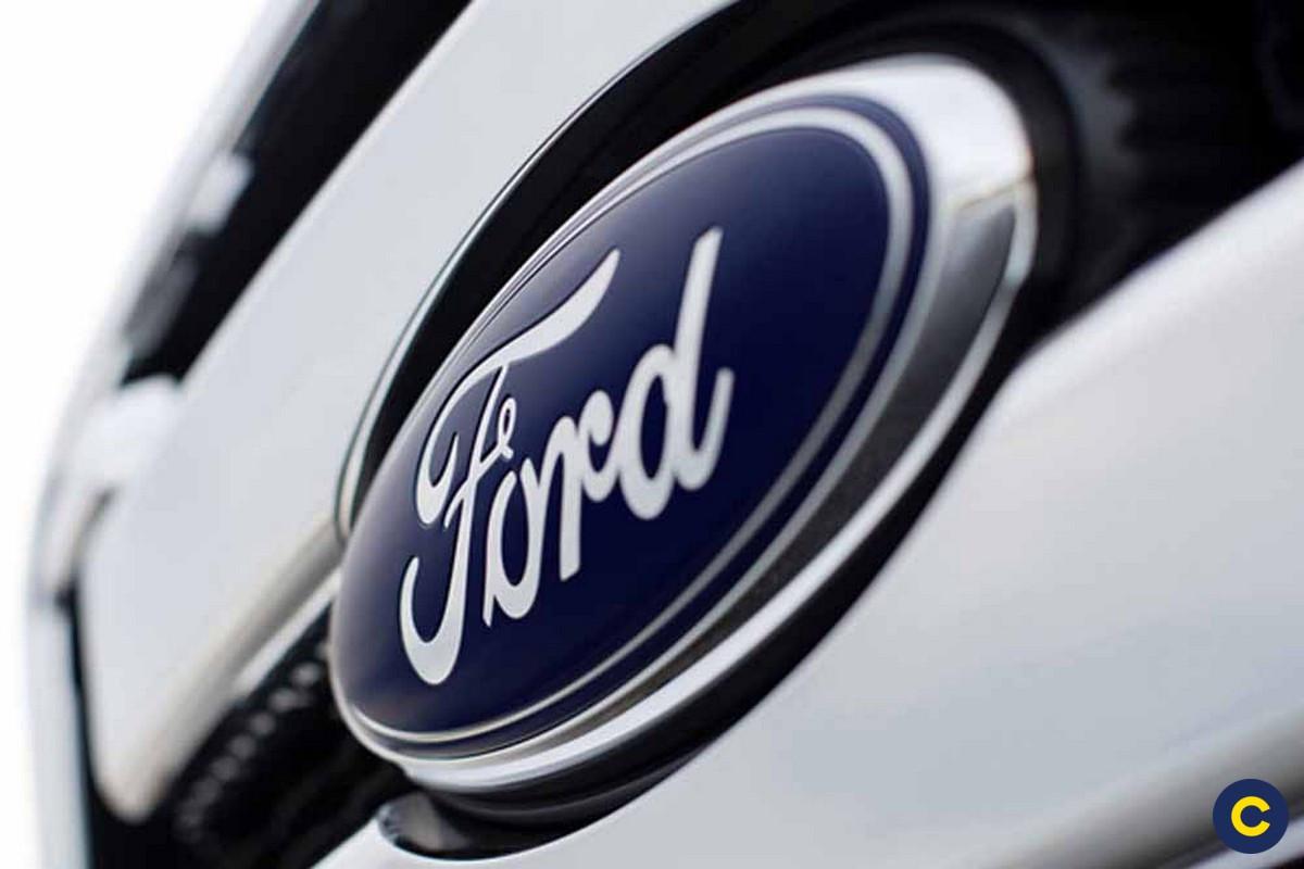 Logo Ford hình oval màu bạc