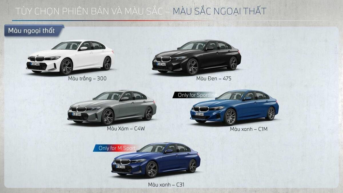 Màu sắc BMW 320i