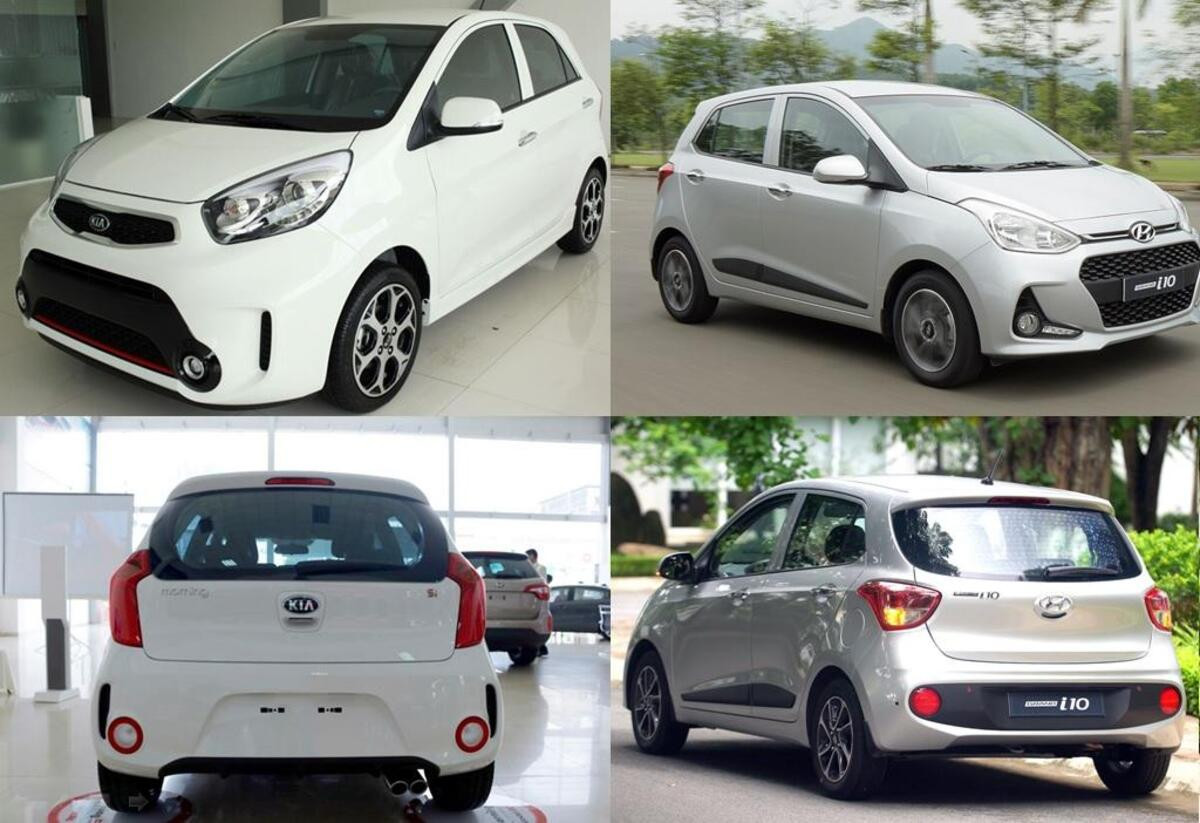 Ngoại thất xe Hyundai Grand i10 2017 và KIA Morning 2017