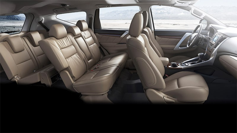 Nội thất hàng ghế xe Mitsubishi Pajero Sport