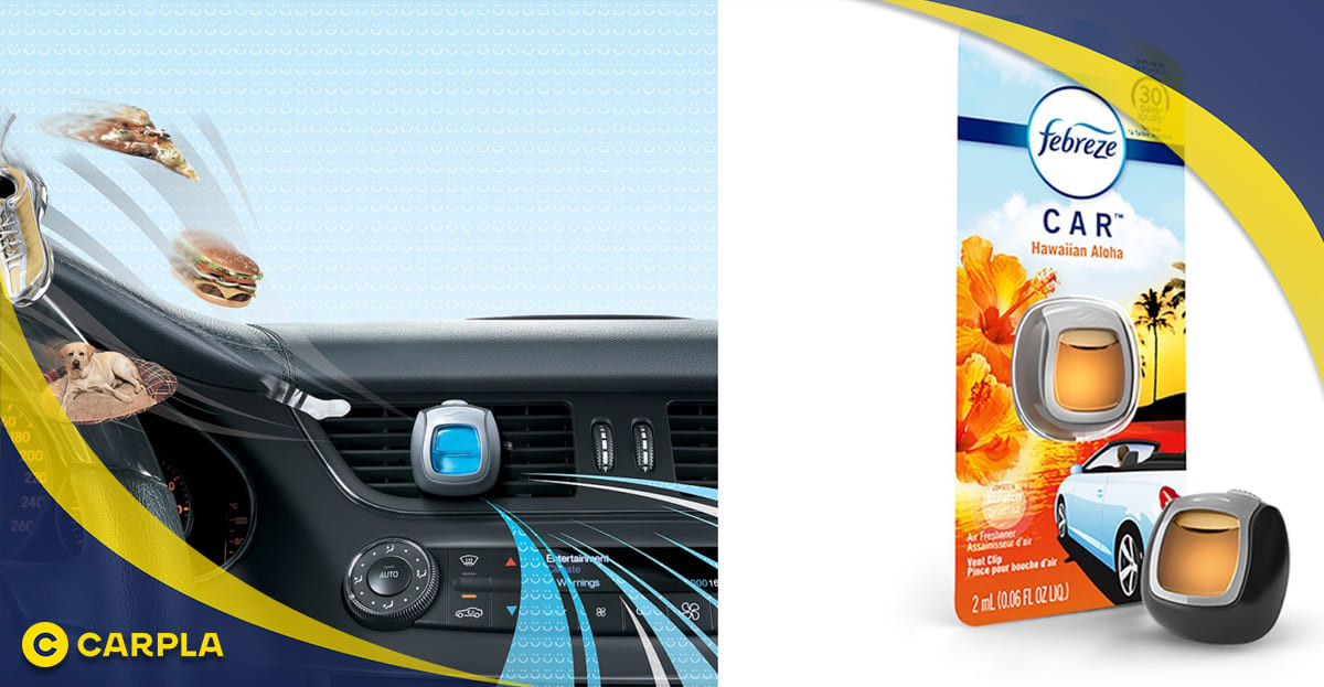 Nước hoa ô tô Febreze có thiết kế tiện lợi, khả năng khử mùi tốt
