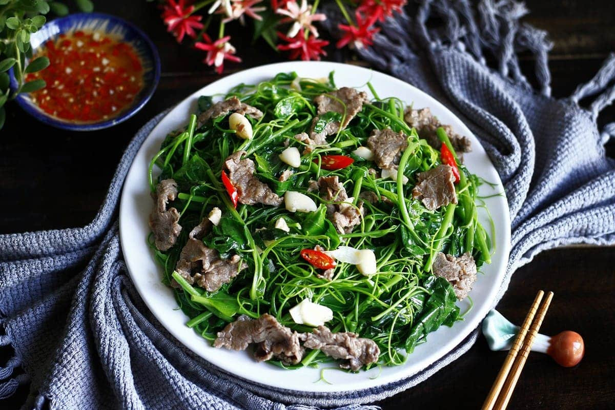 Rau bò khai xào tỏi