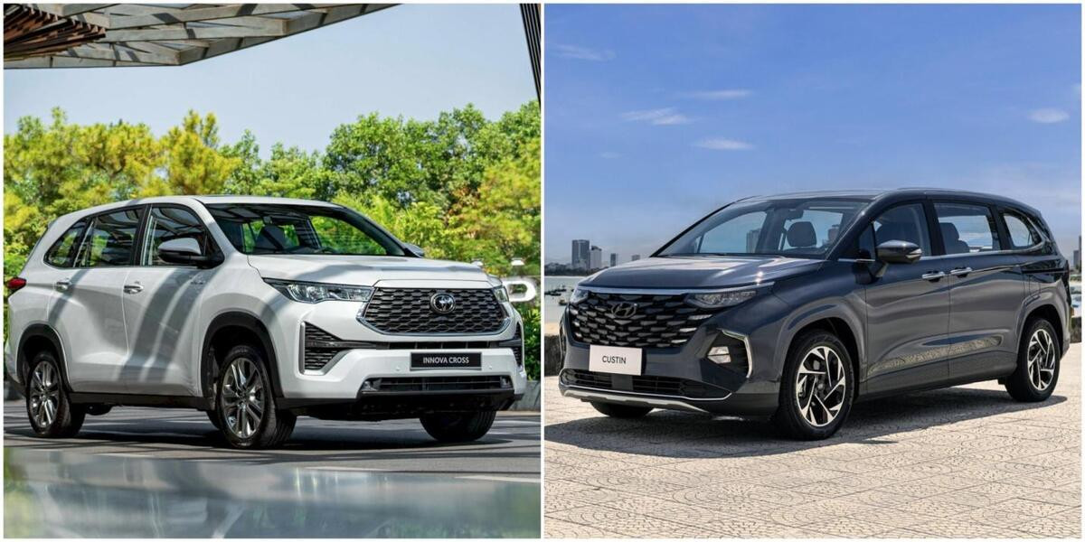 So sánh động cơ giữa Innova Cross Hybrid và Hyundai Custin