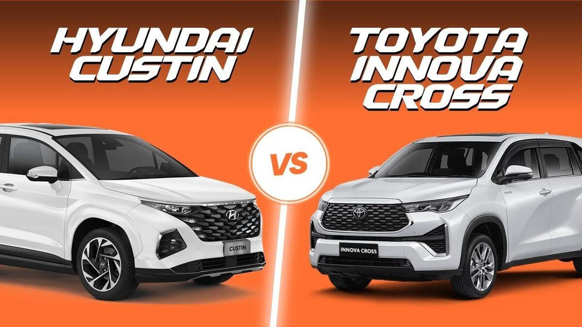 So sánh kích thước giữa Innova Cross Hybrid và Hyundai Custin