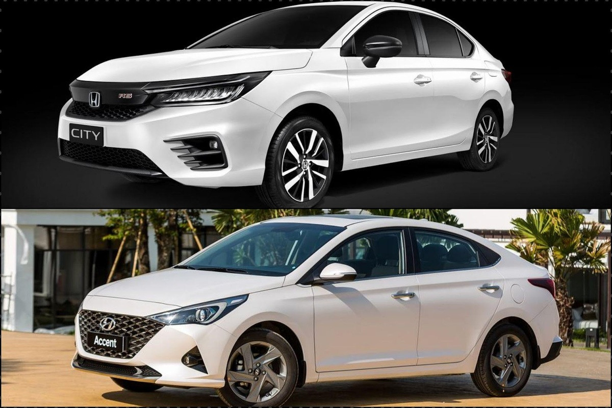 So sánh ngoại thất Honda City 2021 và Hyundai Accent 2021