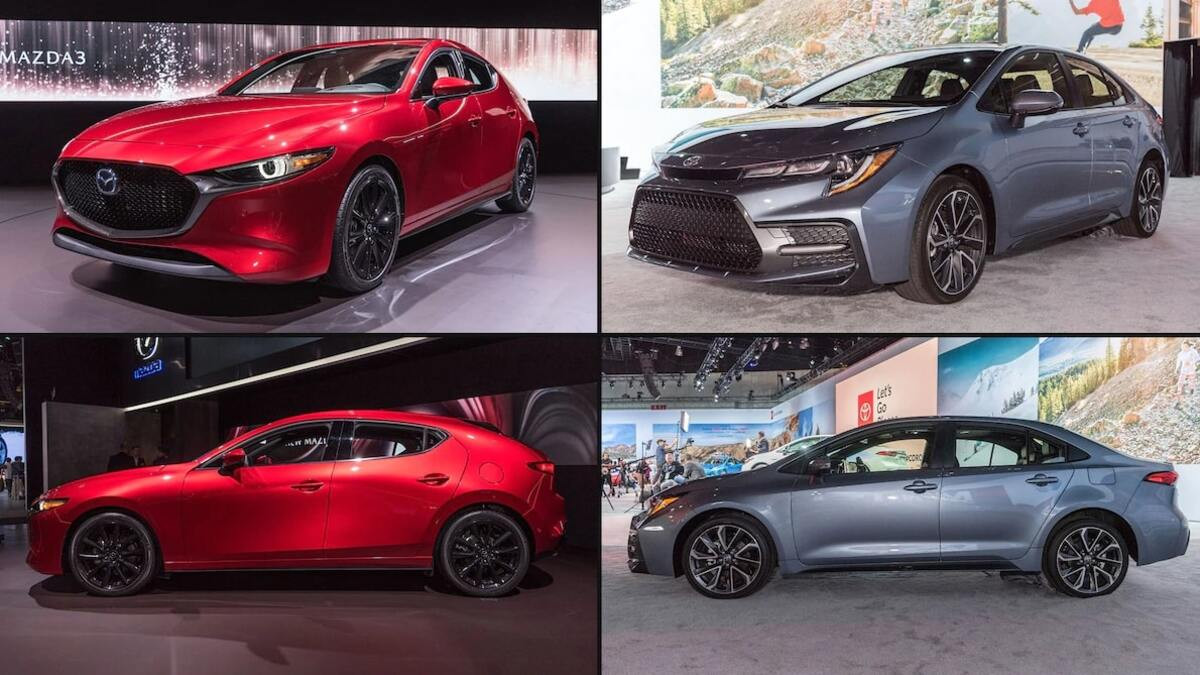 So sánh ngoại thất Toyota Corolla Altis 2019 và Mazda 3 2020