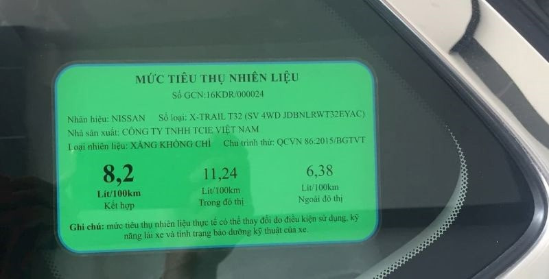 Tem mức tiêu hao nhiên liệu