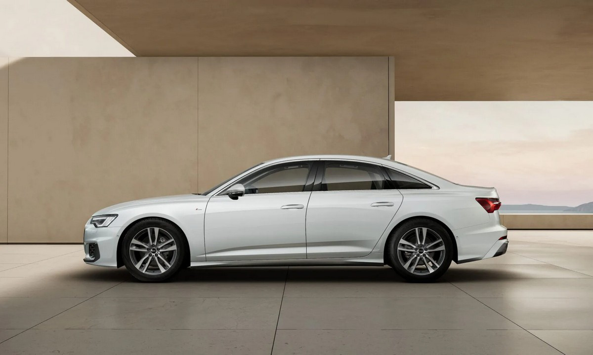Thân xe Audi A6 2025 với những đường nét dứt khoát