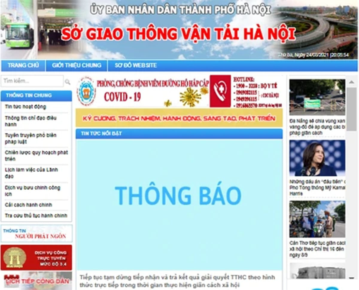 Tra cứu phạt nguội trên website Sở GTVT