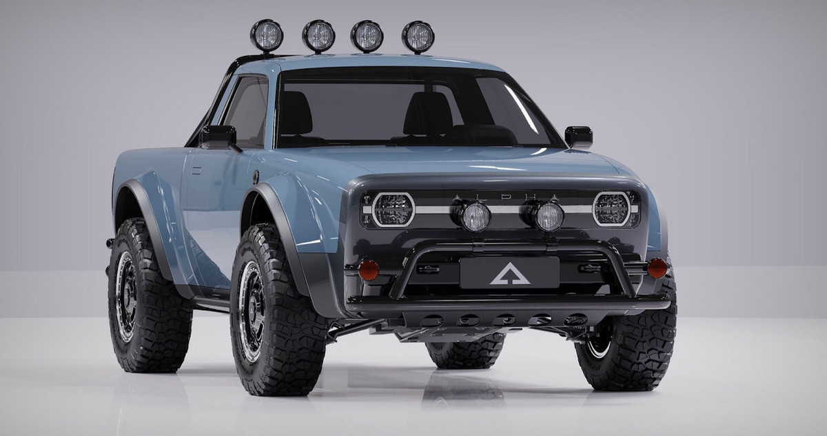 Xe Pickup chở hàng hóa trên đường